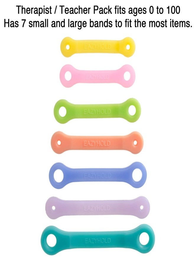 EazyHold Silicone Adaptive Aid (Infant to Adult) for Limited Hand Function, Poor Grip, Limb Loss, Cerebral Palsy, Stroke, Tremors, Arthritis, ALS. (Therapist -Teacher 7 Pack) - Image 3