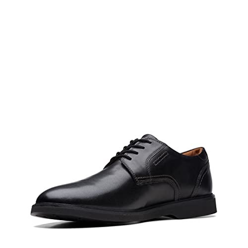 clarks مجموعة كلاركس - حذاء مالوود للرجال، أكسفورد مزود بأربطة، جلد أسود، 10 M US - Image 1
