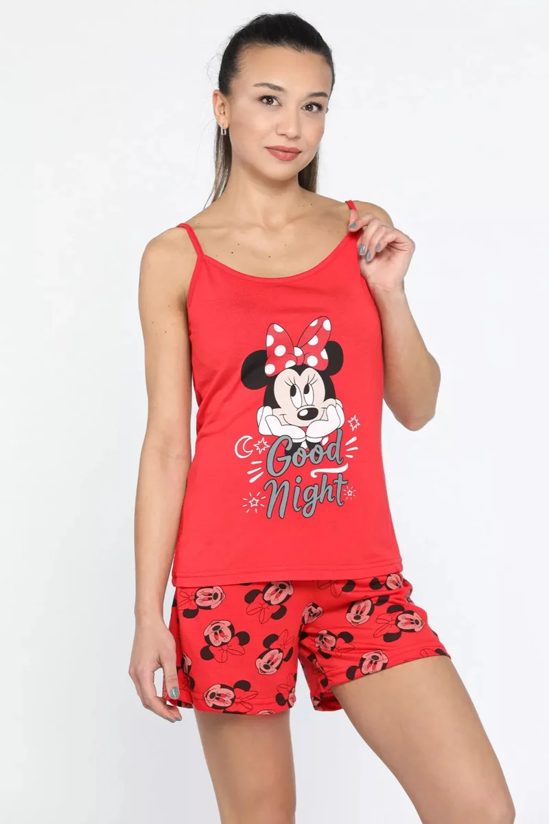 جولسلي Minnie Mouse Printed Rope Suspender Pajama Set