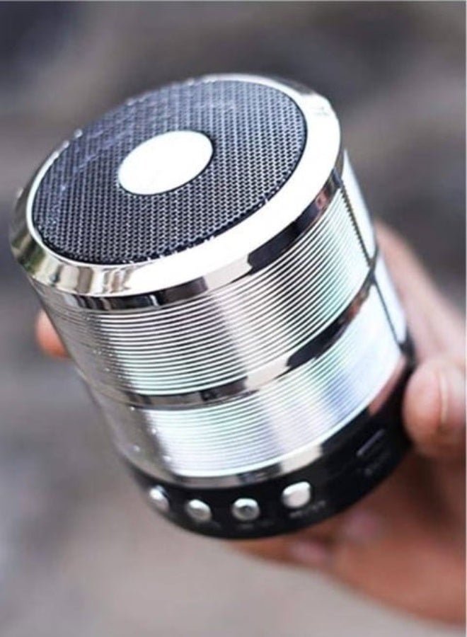 مكبر صوت بلوتوث صغير WS-887 مع راديو اف ام، فتحة بطاقة الذاكرة، فتحة ذاكرة يو اس بي، وضع ادخال AUX - Image 3