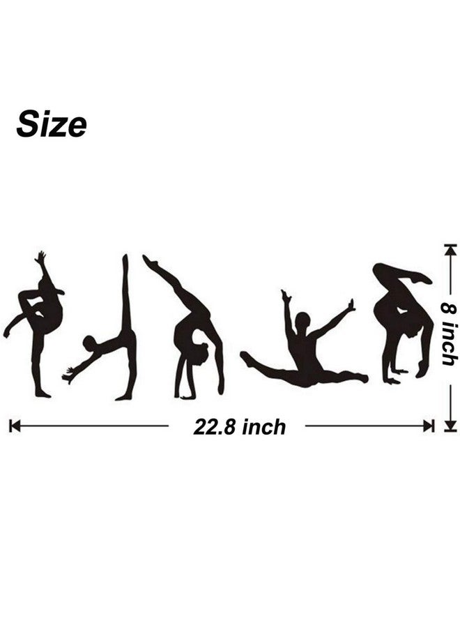 Maydahui Dancer Wall Decal Dance Gym Decor (Set Of 5 Pieces?Sport Art Wall Sticker Home Decoration For Living Room Bed Room Girls Room - Image 3