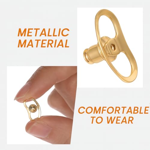 Flavizo Earring Supporter for Studs and Danglers, Invisible Backings Holder for Heavy Jewellery, Lightweight Ear Stopper Set for Women Girls Earrings - Image 3