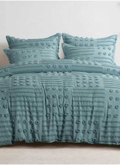 Family Bed Plain embroidered cotton quilt 3 pieces, size 220 x 240 cm, model 4102 from Family Bed  - Image 1