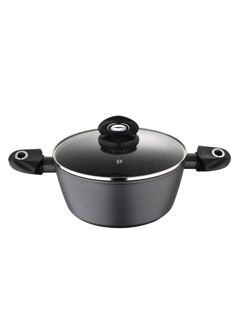 BERGNER Orion Casserole Induction, 24cm, Forged Aluminium, Induction Bottom, Grey Colour, Marble+ Coating, BG8515MBG - Image 1