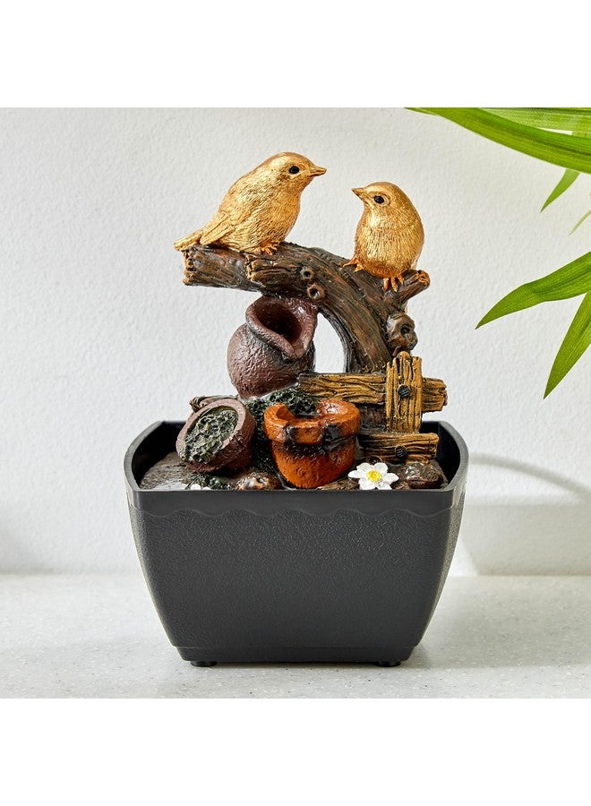 Home Centre Home Centre Alpine Polyresin Bird Water Fountain - 13x12.5x18.5cm  - Image 2