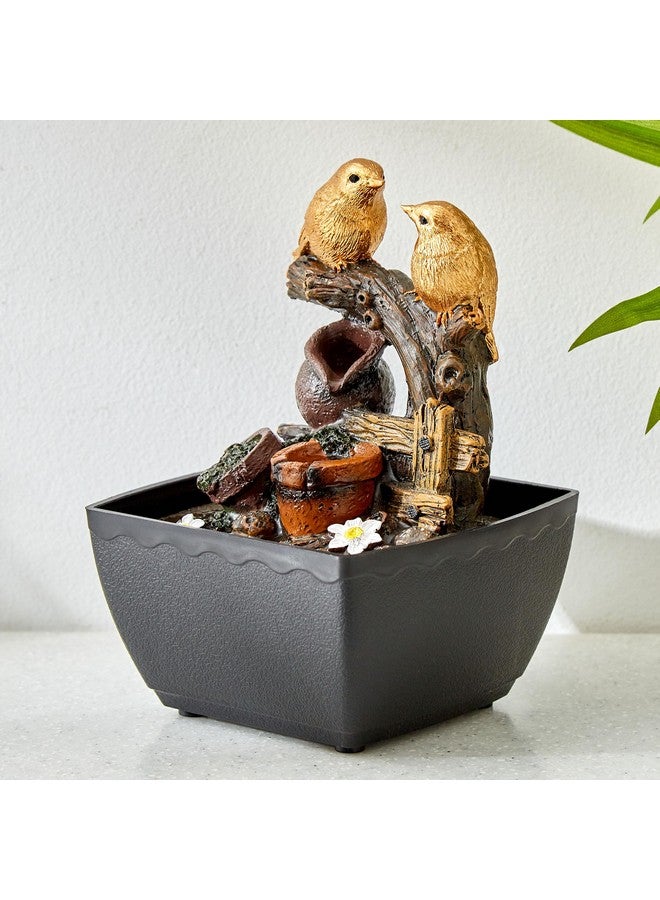 Home Centre Home Centre Alpine Polyresin Bird Water Fountain - 13x12.5x18.5cm  - Image 4