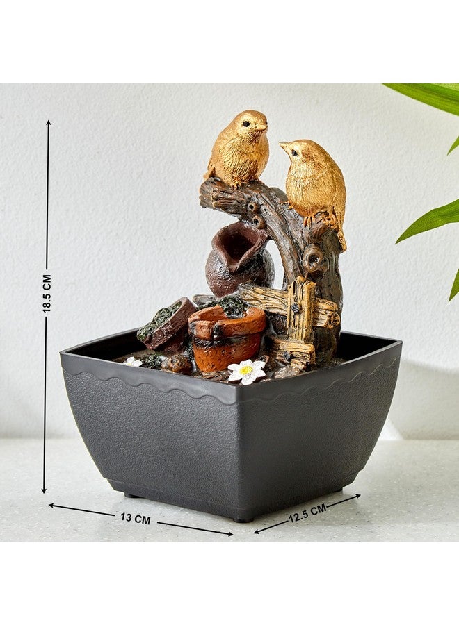 Home Centre Home Centre Alpine Polyresin Bird Water Fountain - 13x12.5x18.5cm  - Image 3