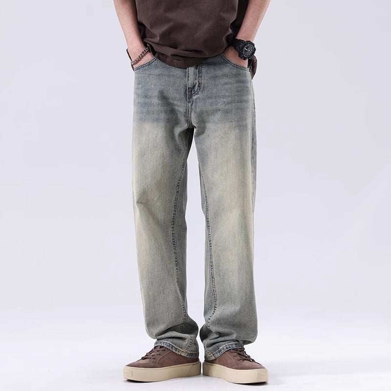 Unisex Classic Denim Jeans Loose Fit Daily Outdoor Wear - Image 3