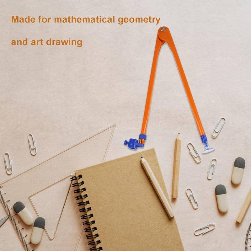 Ragyzity Demonstration Compass, Huge Plastic Compass Large Math Teaching Compass Math Geometry Tools, Large Circle on School Classroom Whiteboard Chalkboard Stationery Supplies - Image 3