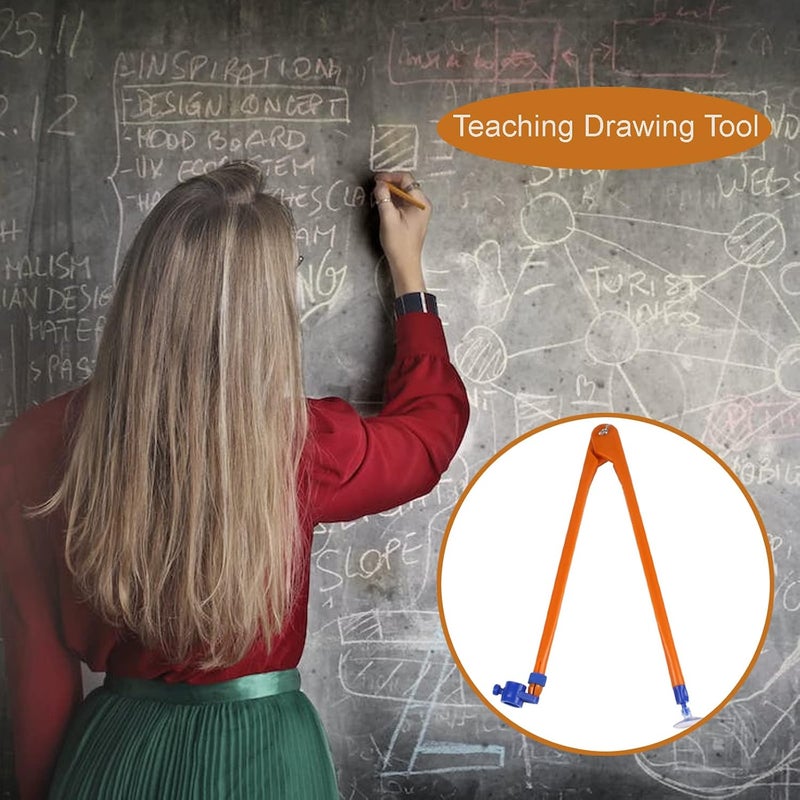 Ragyzity Demonstration Compass, Huge Plastic Compass Large Math Teaching Compass Math Geometry Tools, Large Circle on School Classroom Whiteboard Chalkboard Stationery Supplies - Image 1