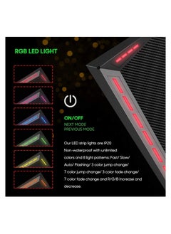 Royal Polar RoyalPolar Gaming Desk with RGB LED Lights wireless remote PC Computer Desk Z Shaped Gamer Home Office Table with Handle Rack Cup Holder  Headphone Hook  - Image 4