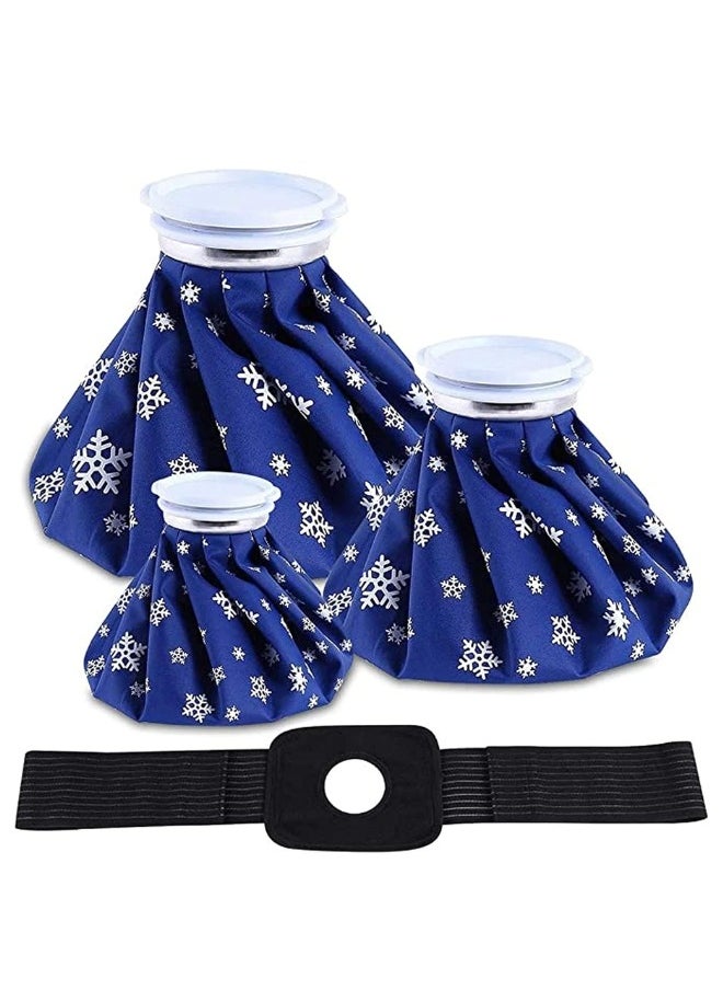 Lifenpure Lifenpure™ 3 Pcs Refillable Ice Bags For Injuries Hot And Cold Therapy Pain Relief With Elastic Breathable Support Wrap  - Image 1