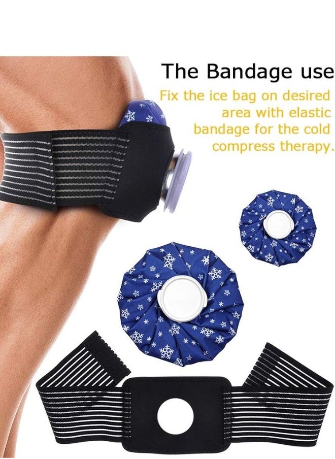 Lifenpure Lifenpure™ 3 Pcs Refillable Ice Bags For Injuries Hot And Cold Therapy Pain Relief With Elastic Breathable Support Wrap  - Image 4