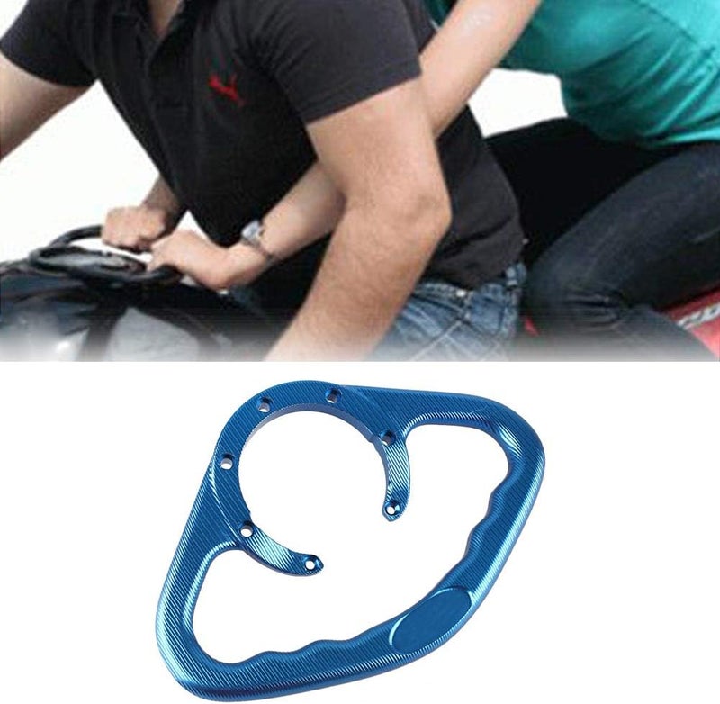 Luckmart Motorcycle Aluminium Rear Passenger Gas Tank Bar Handle Grips Bar Handlebar Grab 7 Holes Compatible for Honda CBR600 CBR900 CBR929 CBR954 CBR250 CBR400 CBR1000 CBR1100 Blue - Image 2