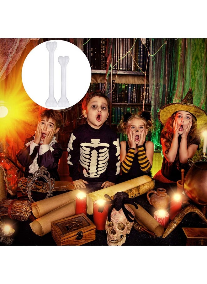 Trounistro - 48 Pack Halloween Plastic Bones White Plastic Bone Human Skeleton Costume Bones For Halloween Party Decoration Supplies - Image 1