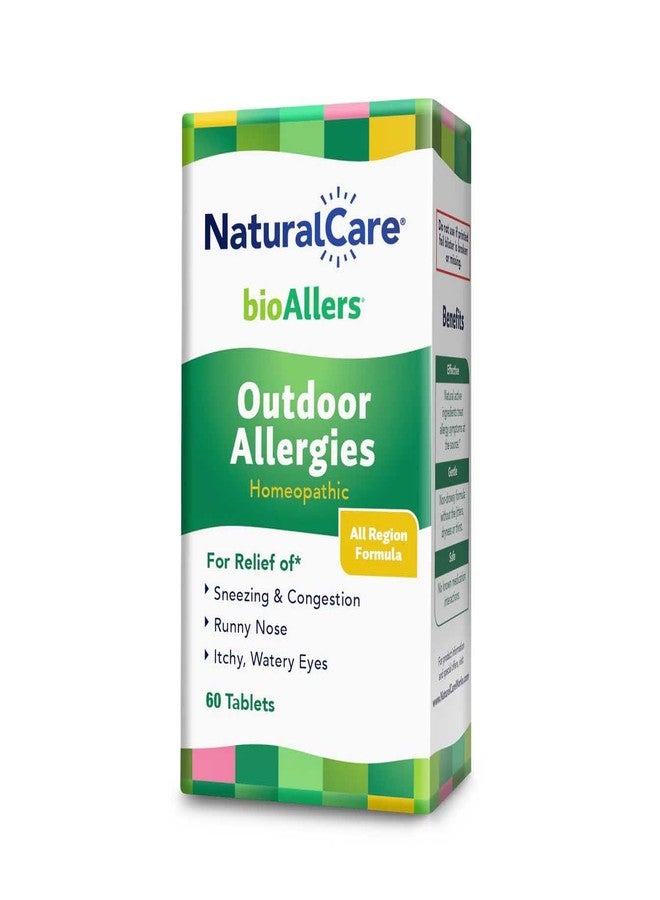 bioAllers NaturalCare Outdoor Allergies Homeopathic Tablets, 60ct | May Provide Support Through Sinus Congestion, Sneezing & Runny Nose, Itchy, Watery Eyes - Image 1