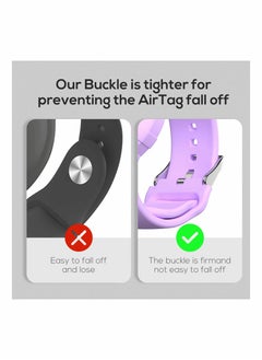 SYOSI 2 Pcs Airtag Wristbands for Kids Soft Silicone Bracelet Lightweight Waterproof Band Compatible with Apple Airtag Watch Band for Children and Toddler  - Image 4