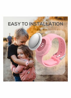 SYOSI 2 Pcs Airtag Wristbands for Kids Soft Silicone Bracelet Lightweight Waterproof Band Compatible with Apple Airtag Watch Band for Children and Toddler  - Image 3