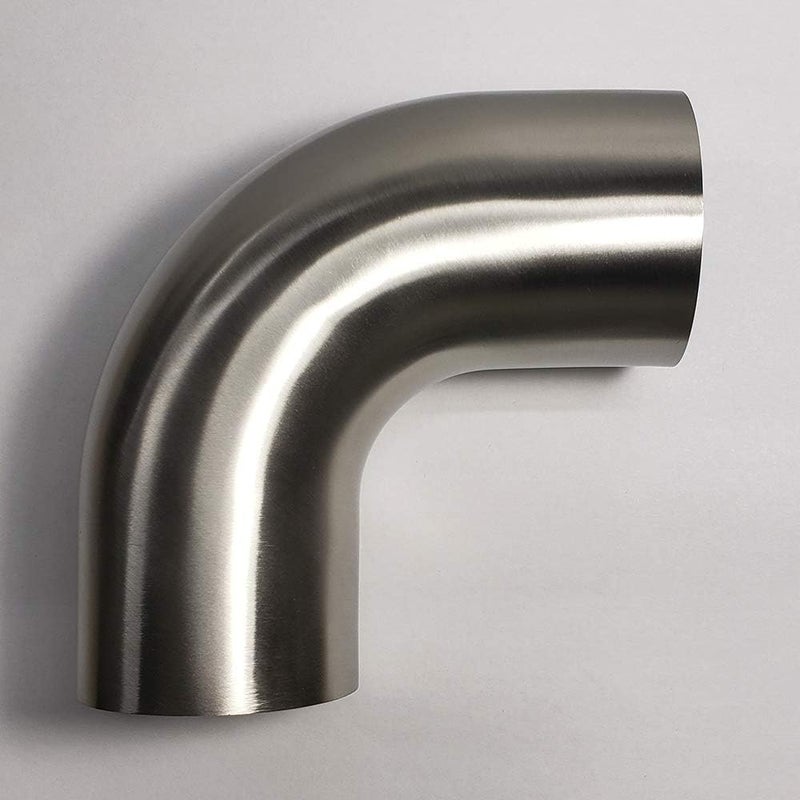 1.88" Stainless 90° Mandrel Bend Elbow - 1D Tight Radius - 16GA/.065" Wall - 2" Leg - SS304 -