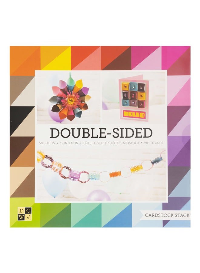 Die Cuts With a View Double Sided Cardstock Stack, Textured, 58 Sheets, 12 x 12 inches - Image 1