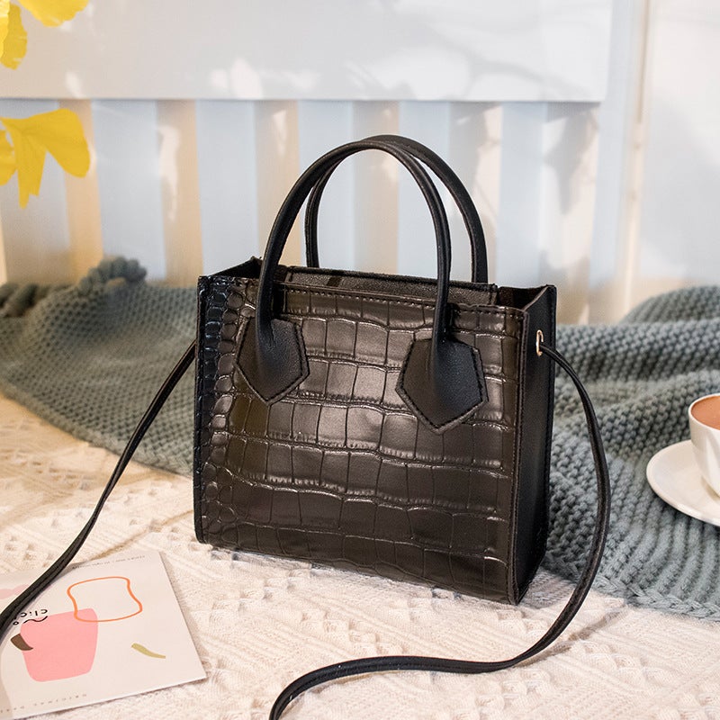 Fashion Crocodile Pattern Single Shoulder Crossbody Handbag For Women 2025 Versatile Niche Texture Trendy Small Square Bag - Image 5