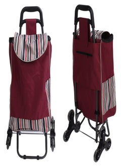 Wheel equipped Shopping Cart  Household  Stair Climbing  Grocery Shopping  Foldable Shopping Cart with Wheels  Trailer Pulling Trolley for Elderly Portable