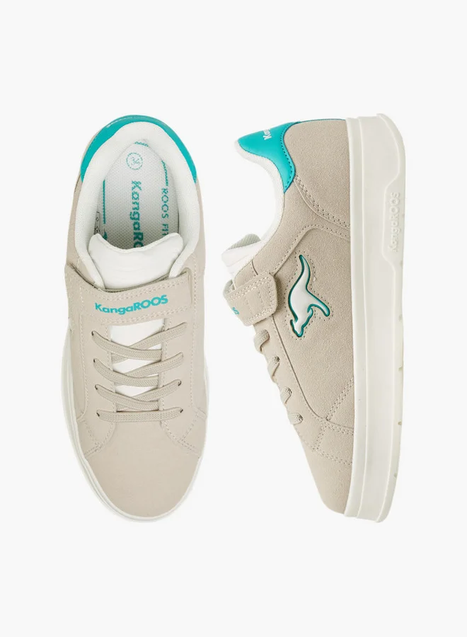 kangaROOS Girls' Solid Sports Shoes with Hook and Loop Closure
