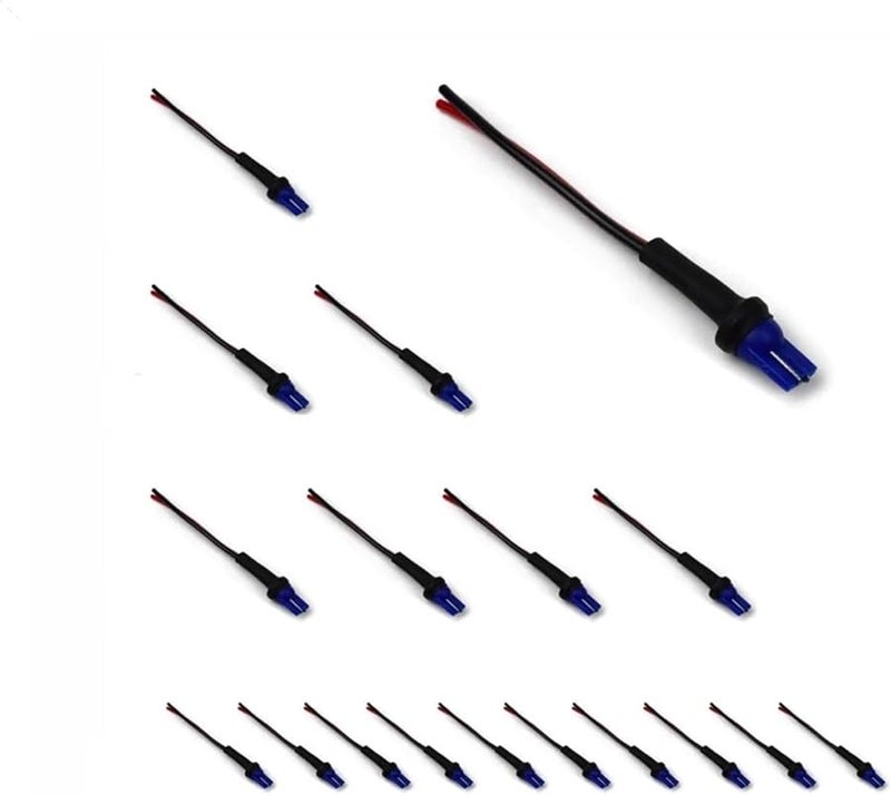 T10 W5W Socket 10pcs Male to Female Bulb Holder for Car Dome Map Reading Lights - Image 2