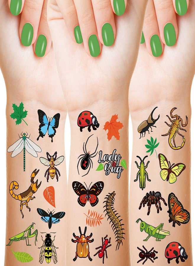 Maitys 288 Pcs Insect Tattoos Bug Temporary Tattoos Reptile Insect Bees, Spiders, Beetles, Butterflies, Arts and Crafts, Bug Party Favor Butterfly Birthday Party Supplies - Image 1