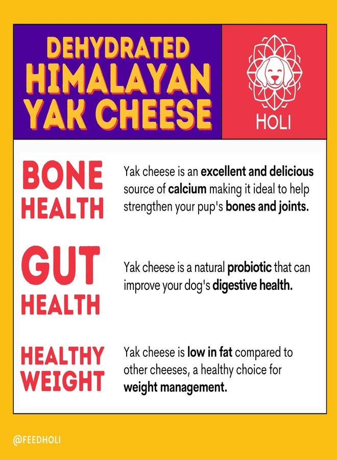 هولي مُعزز نكهة طعام الكلاب من جبن الياك الهيمالايا المجفف من هولي - مُعزز نكهة طبيعي بالكامل لطعام الكلاب - (عبوة من قطعتين، 6 أونصة) - Image 3