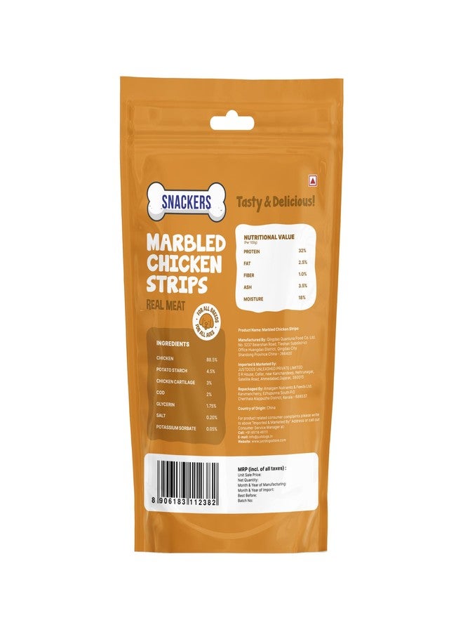 Snackers Marbled Chicken Strips Dog Treats | Soft & Tasty Training Snacks | High Protein Healthy Chews for Puppies & Adult Dogs, 70g - Image 3