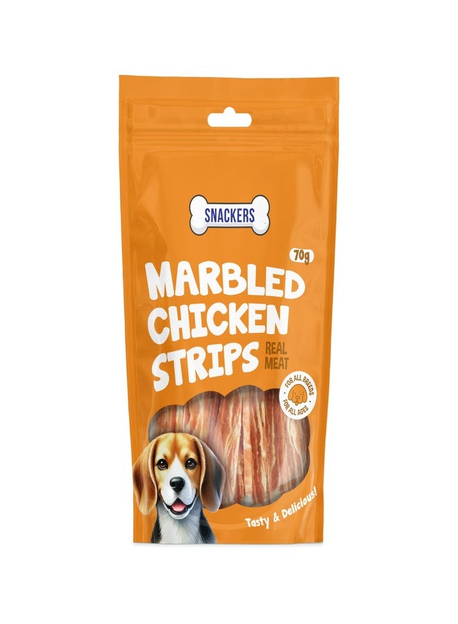 Snackers Marbled Chicken Strips Dog Treats | Soft & Tasty Training Snacks | High Protein Healthy Chews for Puppies & Adult Dogs, 70g - Image 4