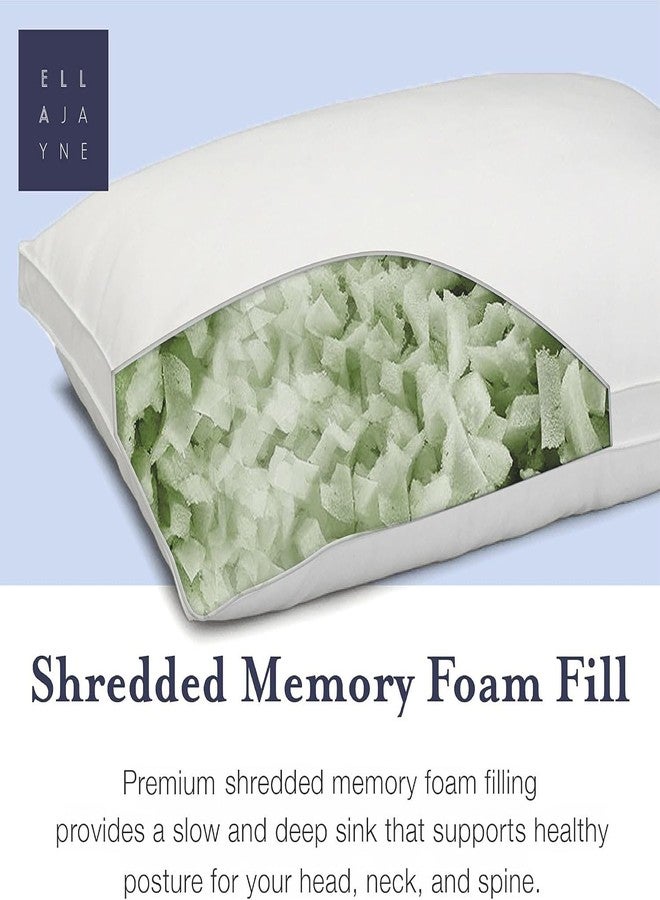 Ella Jayne - Luxury Viscose Bamboo Pillows, Adjustable Density with Carry Pouch & Mini Travel Pillow, Hypoallergenic Shredded Memory Foam, Viscose Cooling Pillow, 1 Pack - Queen Size - Image 5