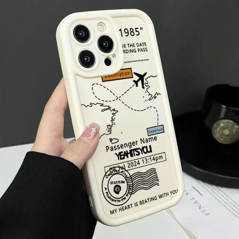 Aircraft Map Design Phone Case Suitable for Apple 17 Pro Max, Japanese and Korean Ins Style iPhone 16/15/14, and Style 13 - Image 4