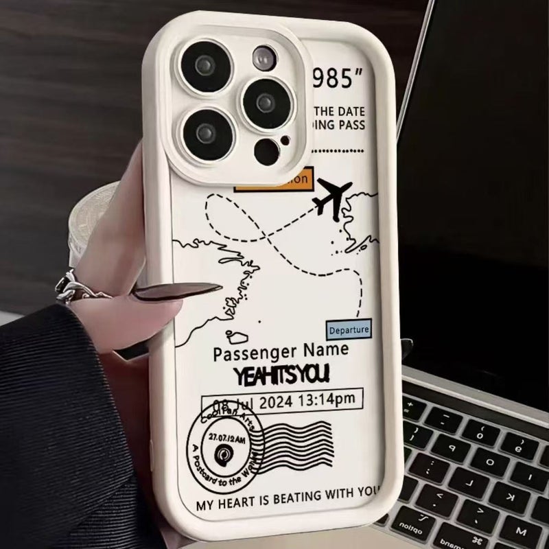 Aircraft Map Design Phone Case Suitable for Apple 17 Pro Max, Japanese and Korean Ins Style iPhone 16/15/14, and Style 13 - Image 5