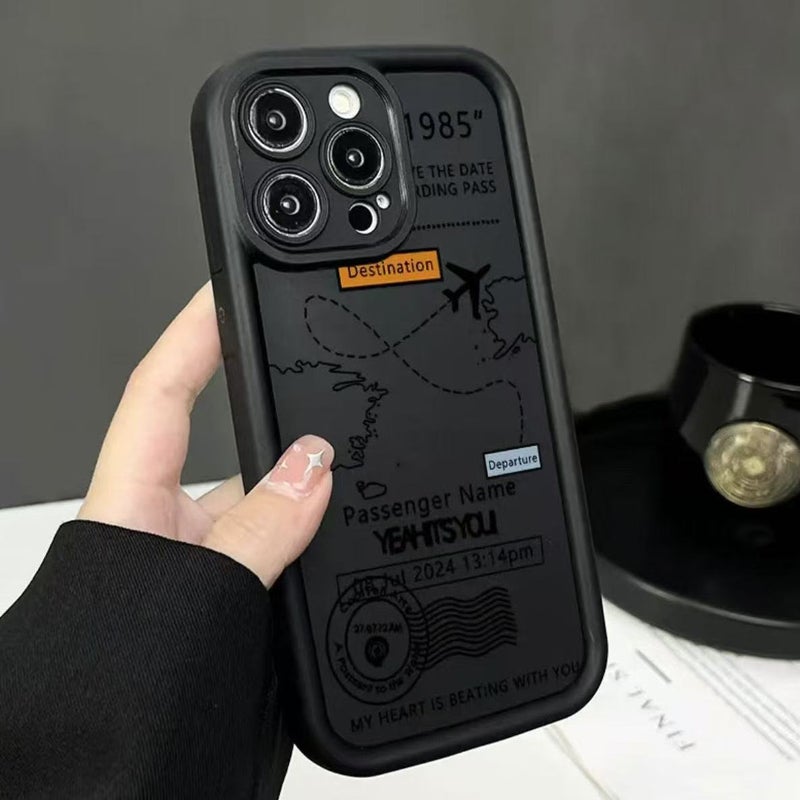 Aircraft Map Design Phone Case Suitable for Apple 17 Pro Max, Japanese and Korean Ins Style iPhone 16/15/14, and Style 13 - Image 3