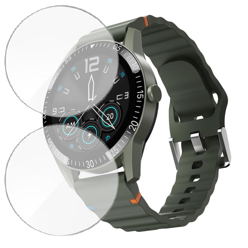 HELLOSCREEN 2-Pack | Screen Protector Guard for Fire Boltt Talk 2 Pro | 1.39 inch | Smartwatch - Flexible & Ultrathin TPU Film, Scratch Resistant, Bubble Free - Not Tempered Glass - Image 1