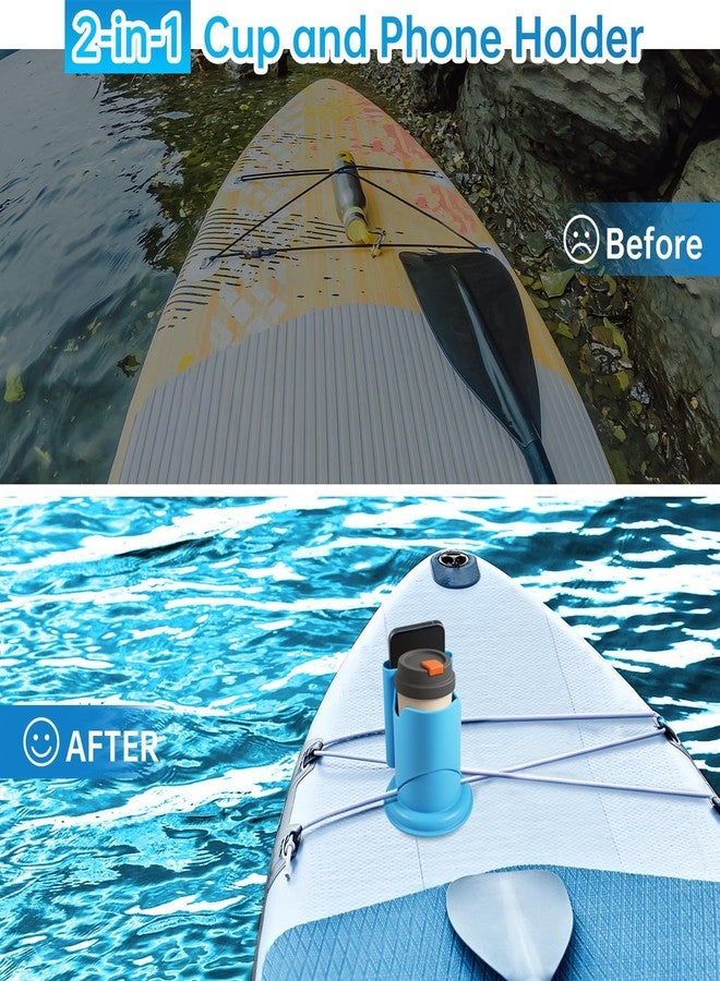 Gripooaven Paddle Board Cup Holder, Kayak Cup Holder 2-in-1 Drink & Phone Holder, Paddleboard and Kayak Accessories for SUP, Kayaking, Fishing, Yoga, or Surfing Adventures(Blue,1Pack) - Image 3