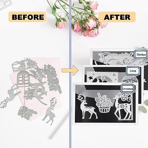 Unarty 20 PCS 9.4 x 7 Inch Large Die Cut Storage Envelopes with 0.7 mm Thick Magnetic Sheets for Die Storage, Clear Die Storage Pockets and Magnet - Image 5