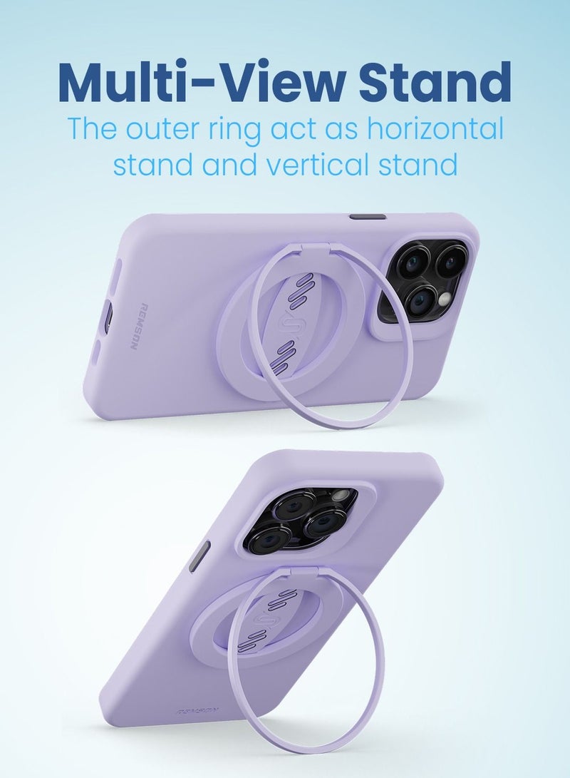 Remson حامل هاتف مغناطيسي من Remson Mag-X مع حزام سيليكون متوافق مع iPhone 14 و13 Pro/Max/Plus (أرجواني) - Image 5