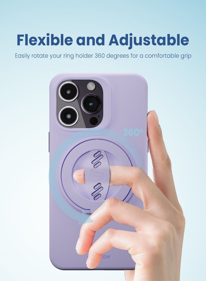 Remson حامل هاتف مغناطيسي من Remson Mag-X مع حزام سيليكون متوافق مع iPhone 14 و13 Pro/Max/Plus (أرجواني) - Image 2