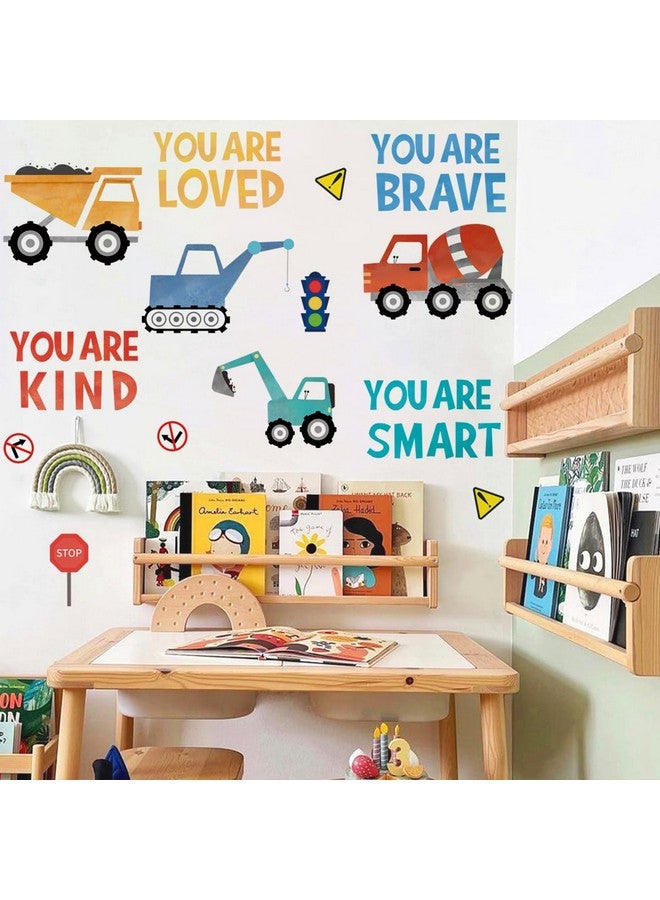 Runtoo Construction Wall Decals for Boys Bedroom Boho Inspirational Quotes Truck Vehicles Wall Stickers Toddler Kids Room Classroom Wall Decor - Image 3