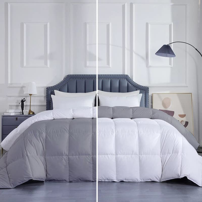 Razzai MammaYo Razzai Down Alternative Soft Quilted 300 GSM All Weather Comforter (90" x 90" Inches/228cm x 228cm) - Queen Size Comforters|Silver/White| TC - 400 - Image 1
