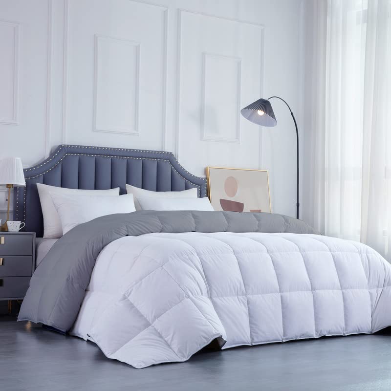 Razzai MammaYo Razzai Down Alternative Soft Quilted 300 GSM All Weather Comforter (90" x 90" Inches/228cm x 228cm) - Queen Size Comforters|Silver/White| TC - 400 - Image 2
