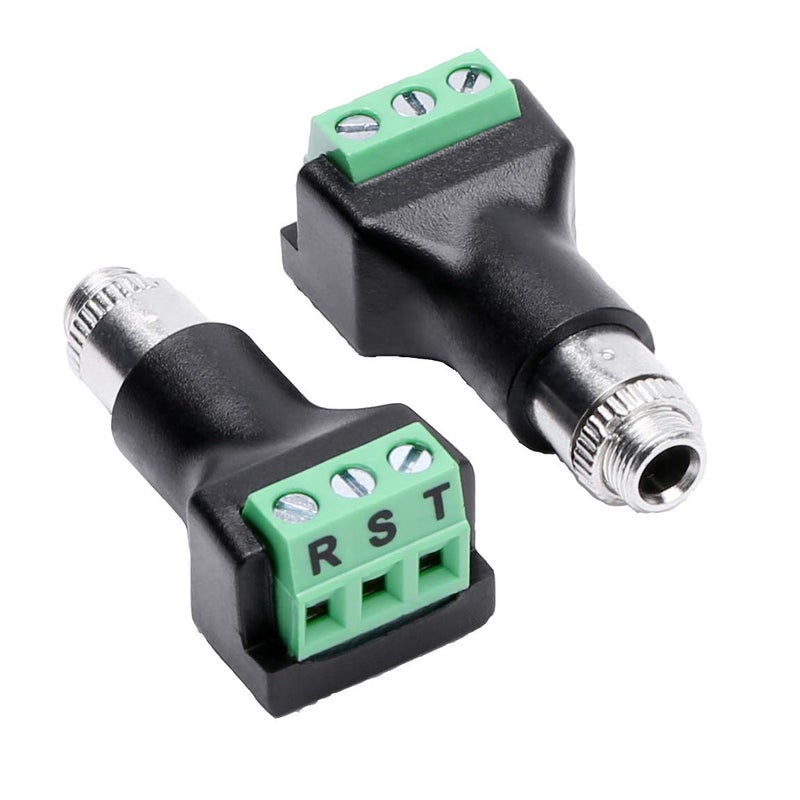 Arnorin 3.5mm Stereo Female Terminal Block Panel Mount Connector 2 Pack - Image 5