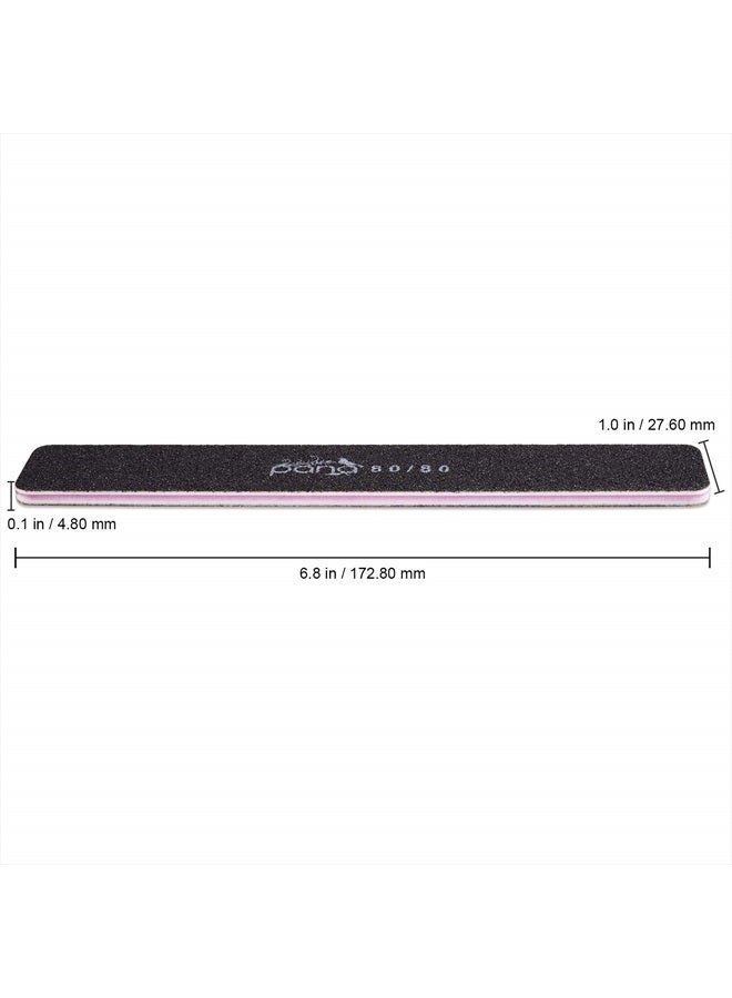 Pana 10pcs - PANA Jumbo Double-Sided Emery Nail File for Manicure, Pedicure, Natural, and Acrylic Nails - Black (Grit 80/80) - Image 3