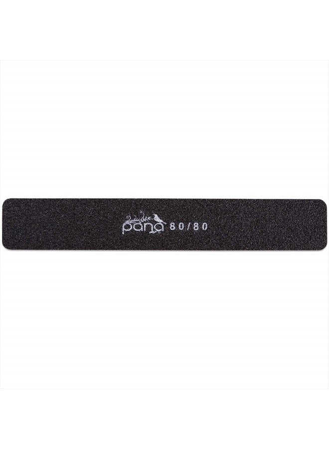 Pana 10pcs - PANA Jumbo Double-Sided Emery Nail File for Manicure, Pedicure, Natural, and Acrylic Nails - Black (Grit 80/80) - Image 2