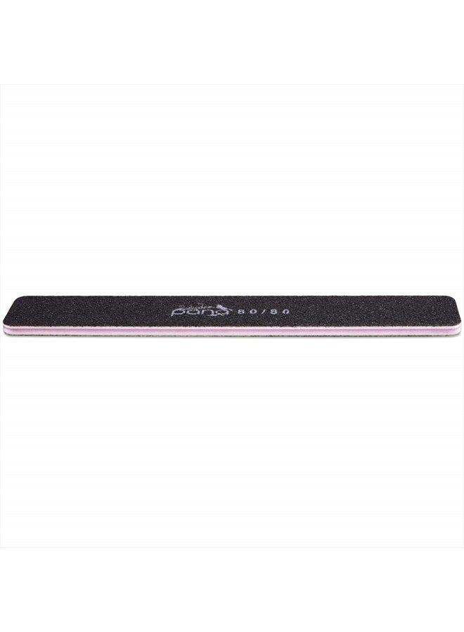 Pana 10pcs - PANA Jumbo Double-Sided Emery Nail File for Manicure, Pedicure, Natural, and Acrylic Nails - Black (Grit 80/80) - Image 4