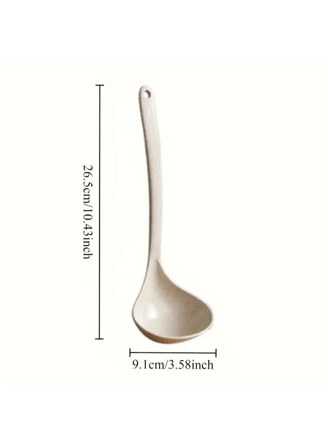 2pcs Set Minimalist Korean Style Long Handle Soup Ladle Large Heat Resistant Spoon Size S - Image 5