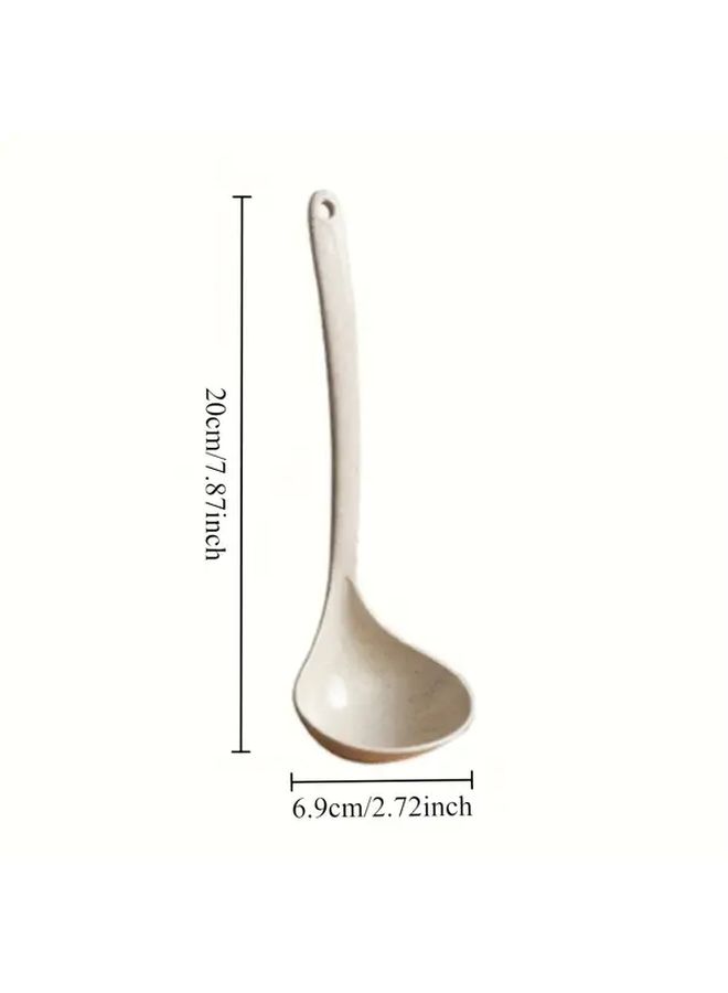 2pcs Set Minimalist Korean Style Long Handle Soup Ladle Large Heat Resistant Spoon Size S - Image 3